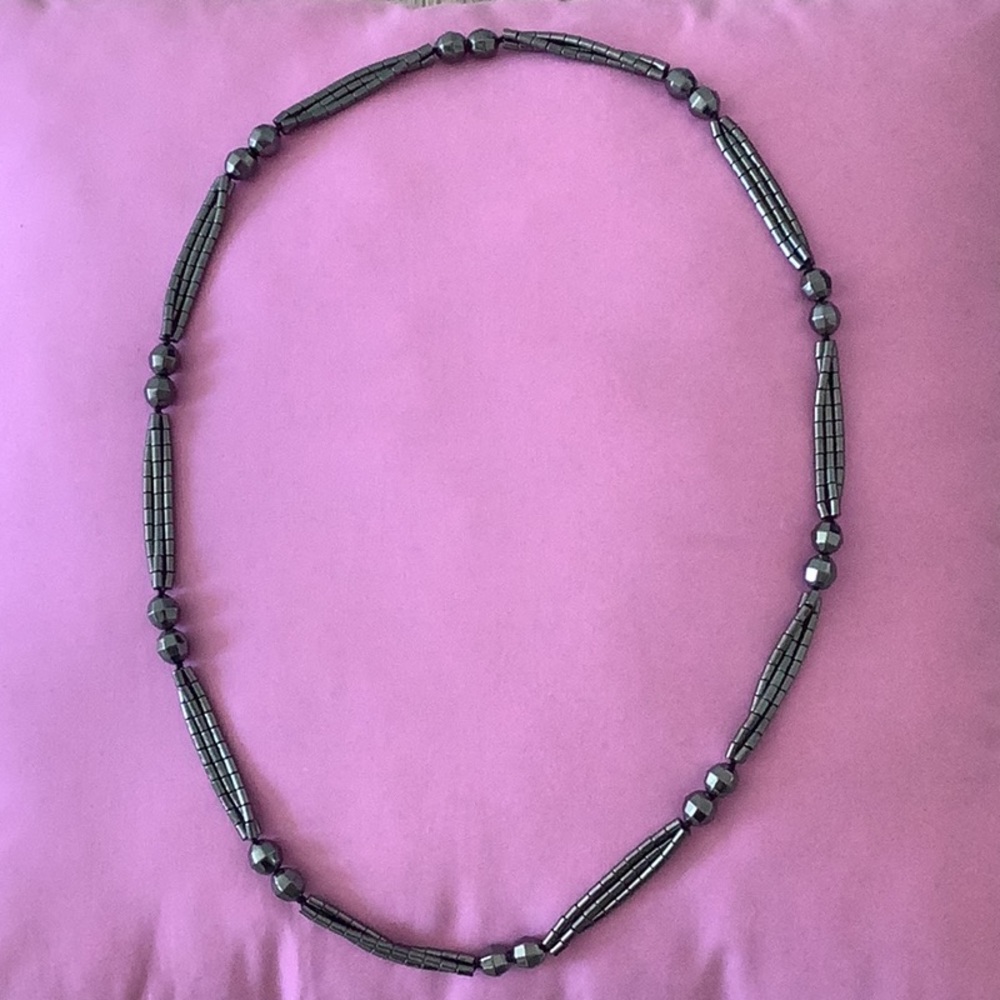 Beautiful Opera length ( on the bust or below) multi strand hematite necklace - Picture 1 of 4